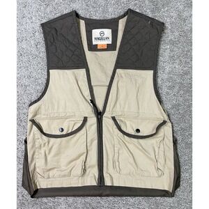 Magellan Outdoors‎ Hunting Vest Mens Small Sleeveless Brown Beige Pockets
